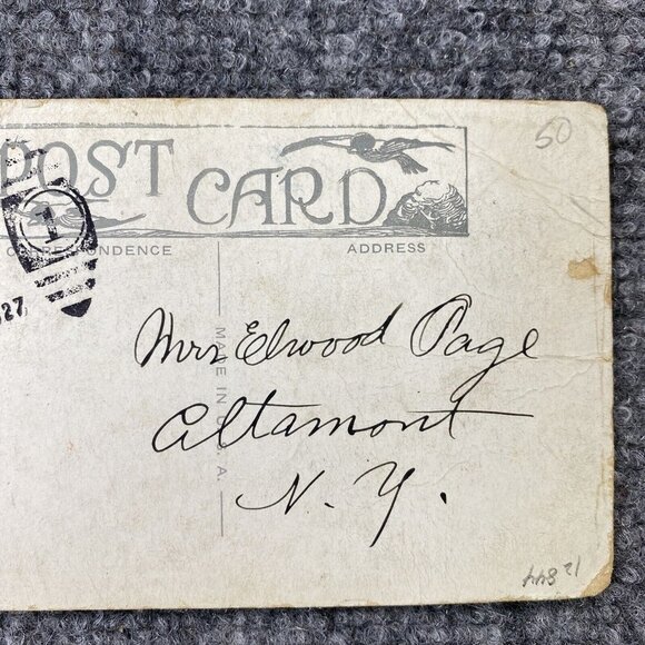 Vintage Bainbridge NY Postcard Methodist Church Posted 1927 White Border - Picture 7 of 7